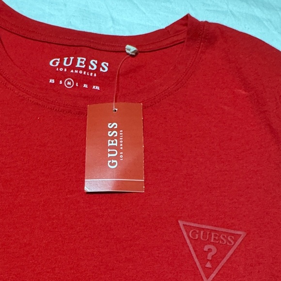 GUESS Women's Bold Red Short Sleeve Tee - Picture 2 of 4